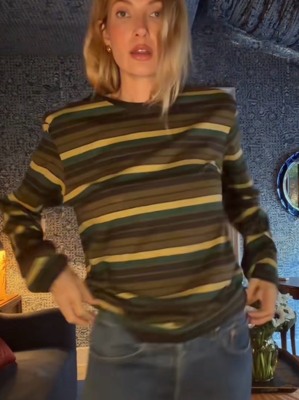 Zara Striped Long Sleeve Tshirt